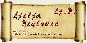 Ljilja Miulović vizit kartica